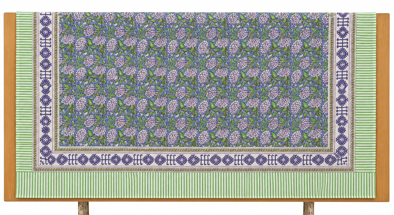 Rastogi Handicrafts Paréo pour Femme 100% Coton imprimé à la Main (185,4 x 111,8 cm)