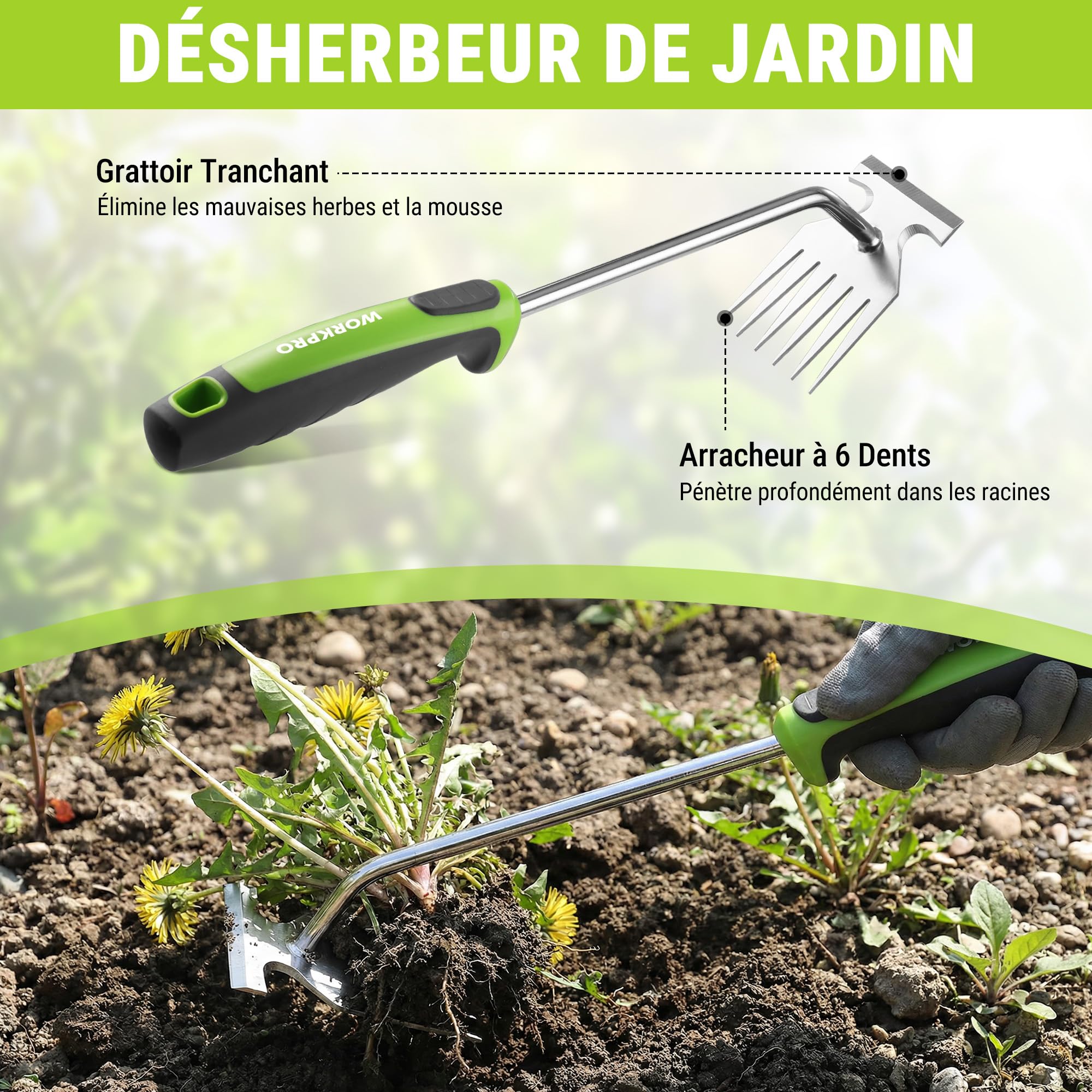 WORKPRO Ensemble De Désherbeurs 3 Pièces