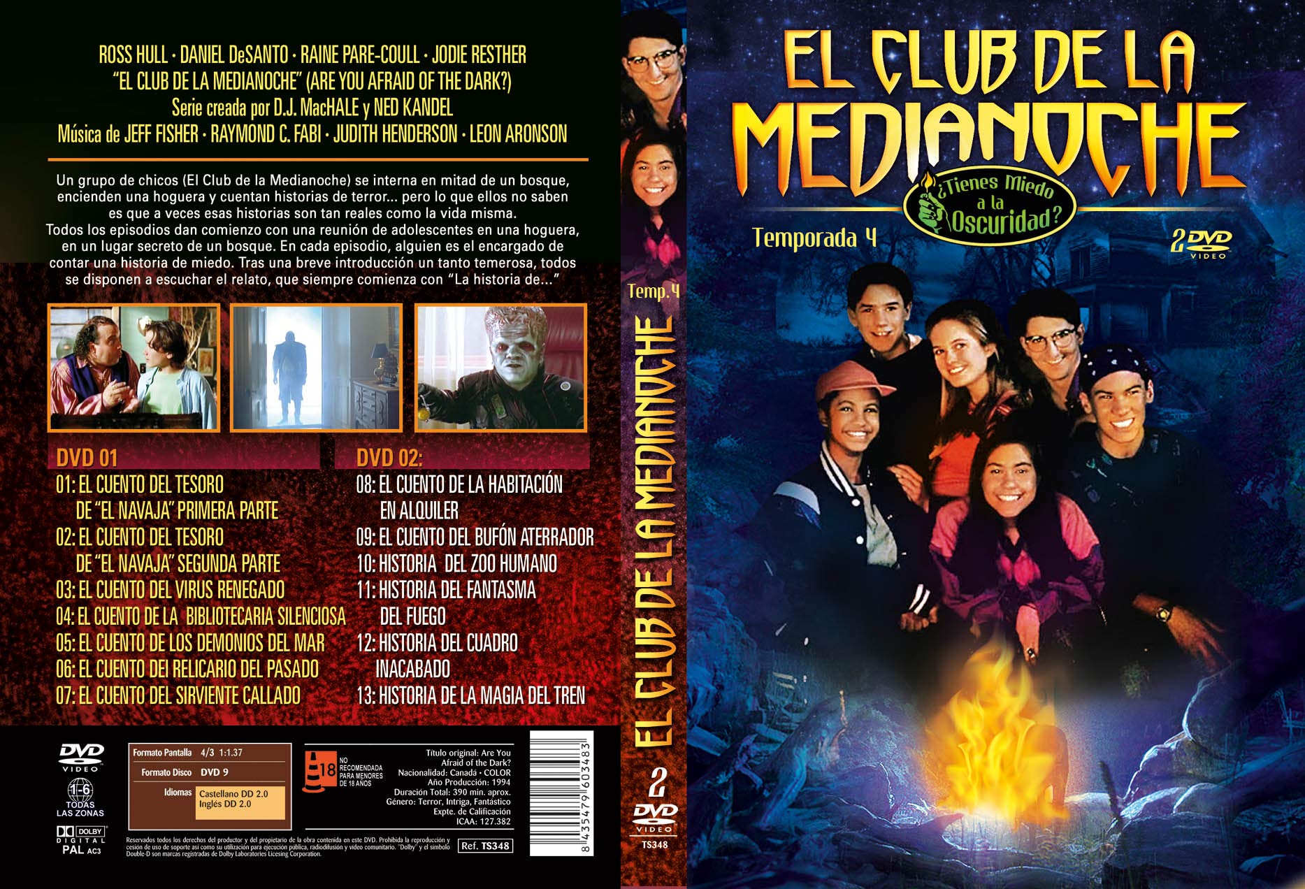 El Club de la Medianoche Temporada 4 w 2 DVD 1991 are You Afraid of The Dark [Import]