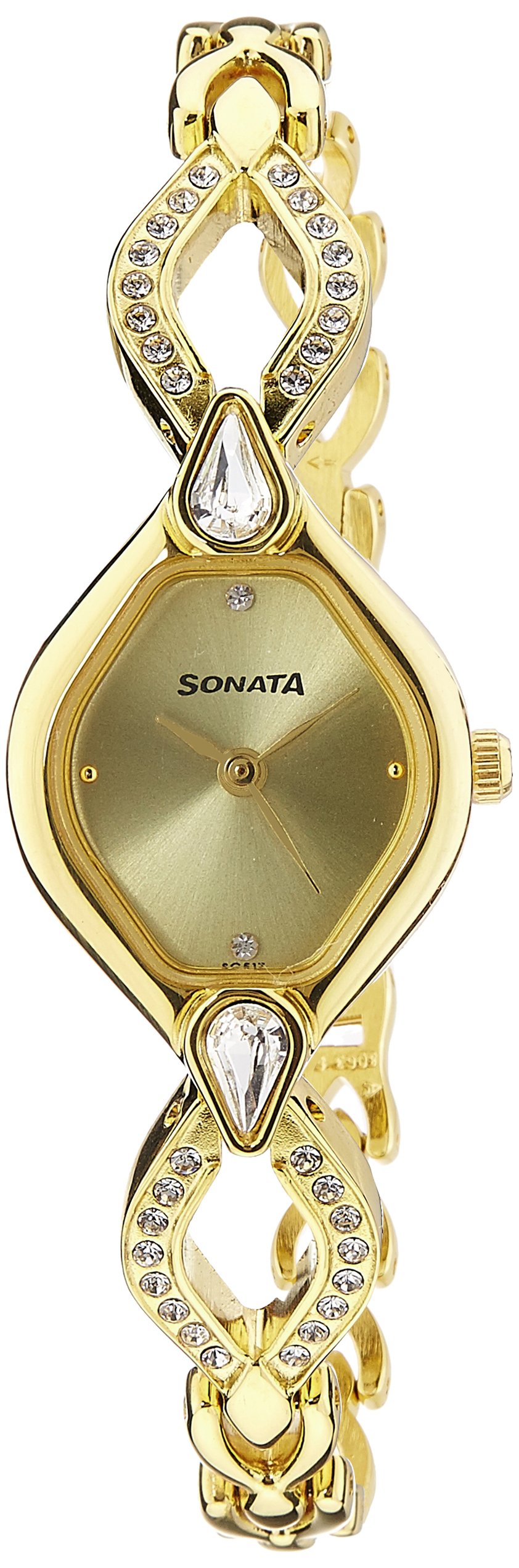 SonataAnalog Gold Dial Women's Watch-NL8063YM04/NP8063YM04