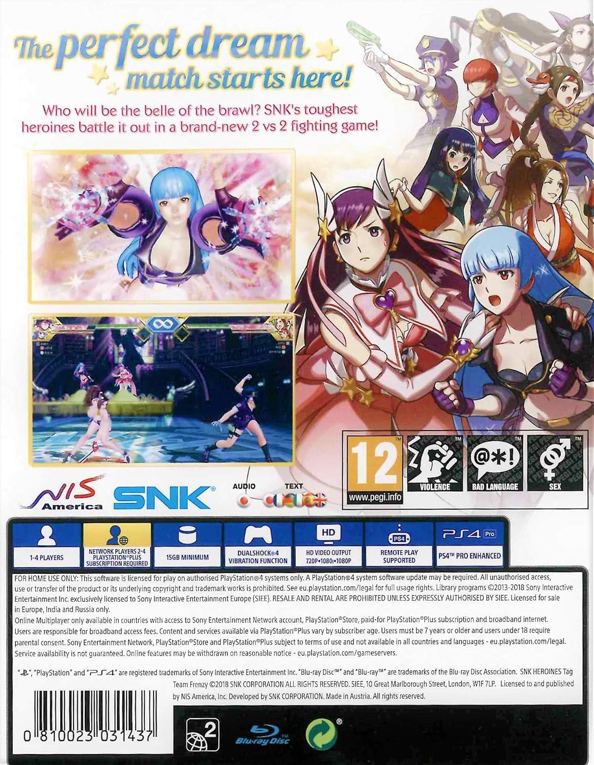 SNK Heroines Tag Team Frenzy (PS4) (PS4) : Amazon.co.uk: PC