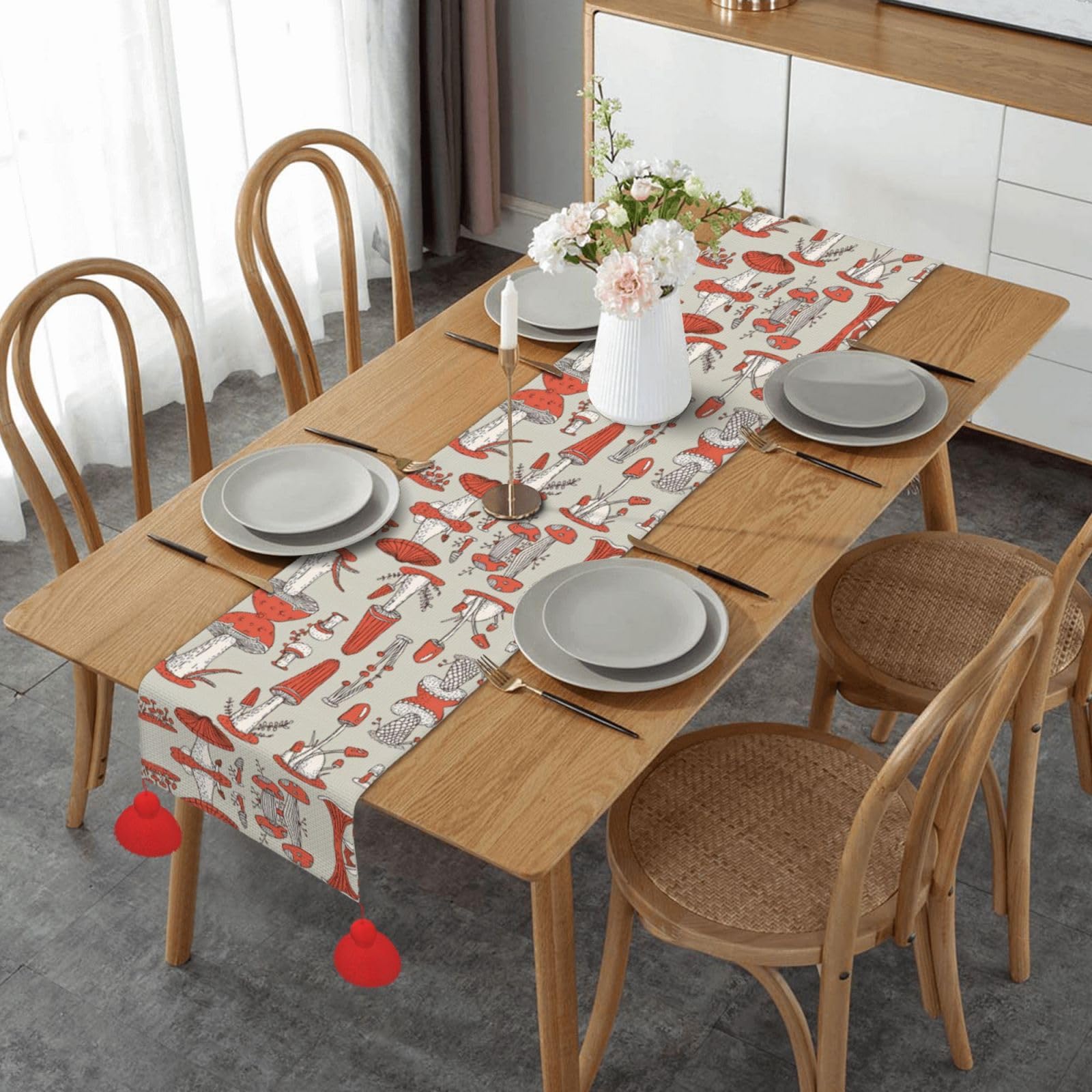 Chemin de table macramé décoration de mariage et repas de vacances bohème