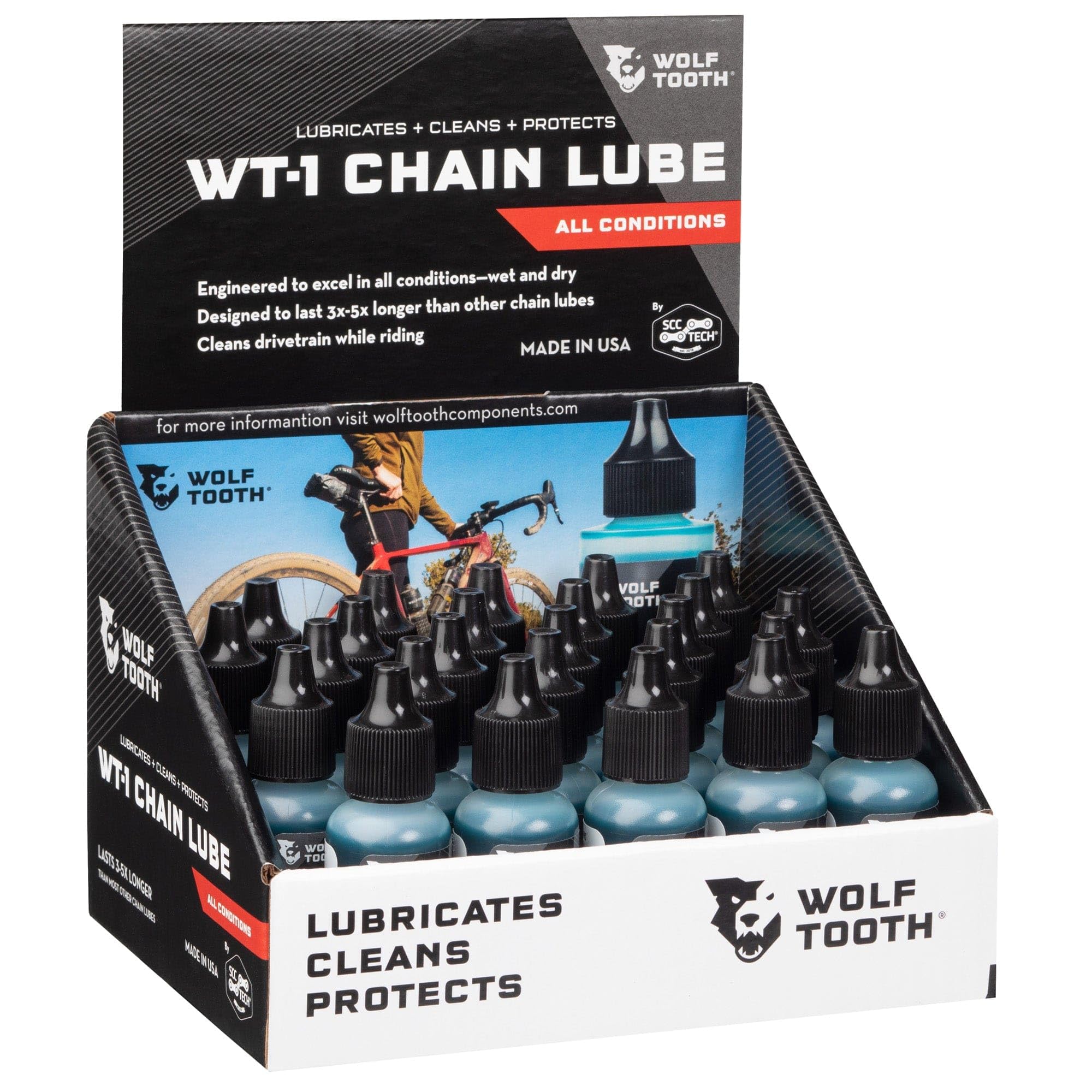 Wolf Tooth WT-1 - Lubrificante per catene da 14,2 g, confezione da 25