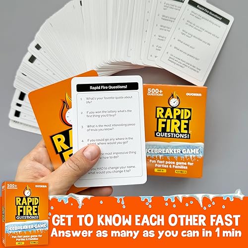 Miniatura 6 de QUOKKA Tarjetas de conversación familiar  Juego de mesa para niños de 8 a 10 años  Cómo conocerte  500 preguntas divertidas  Respuesta en 1 minuto