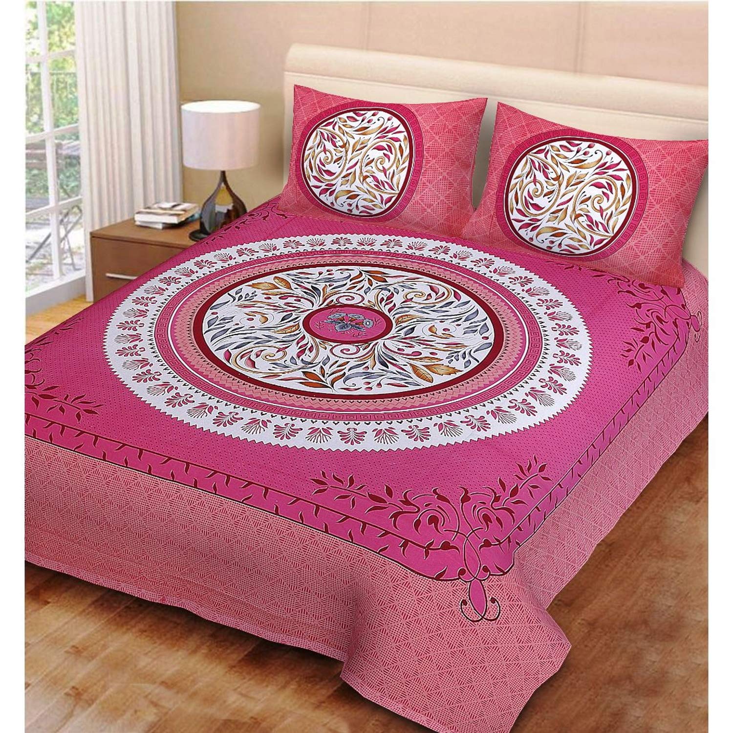 Drap de lit traditionnel Jaipur de qualité supérieure en pur coton et imprimés Sanganeri