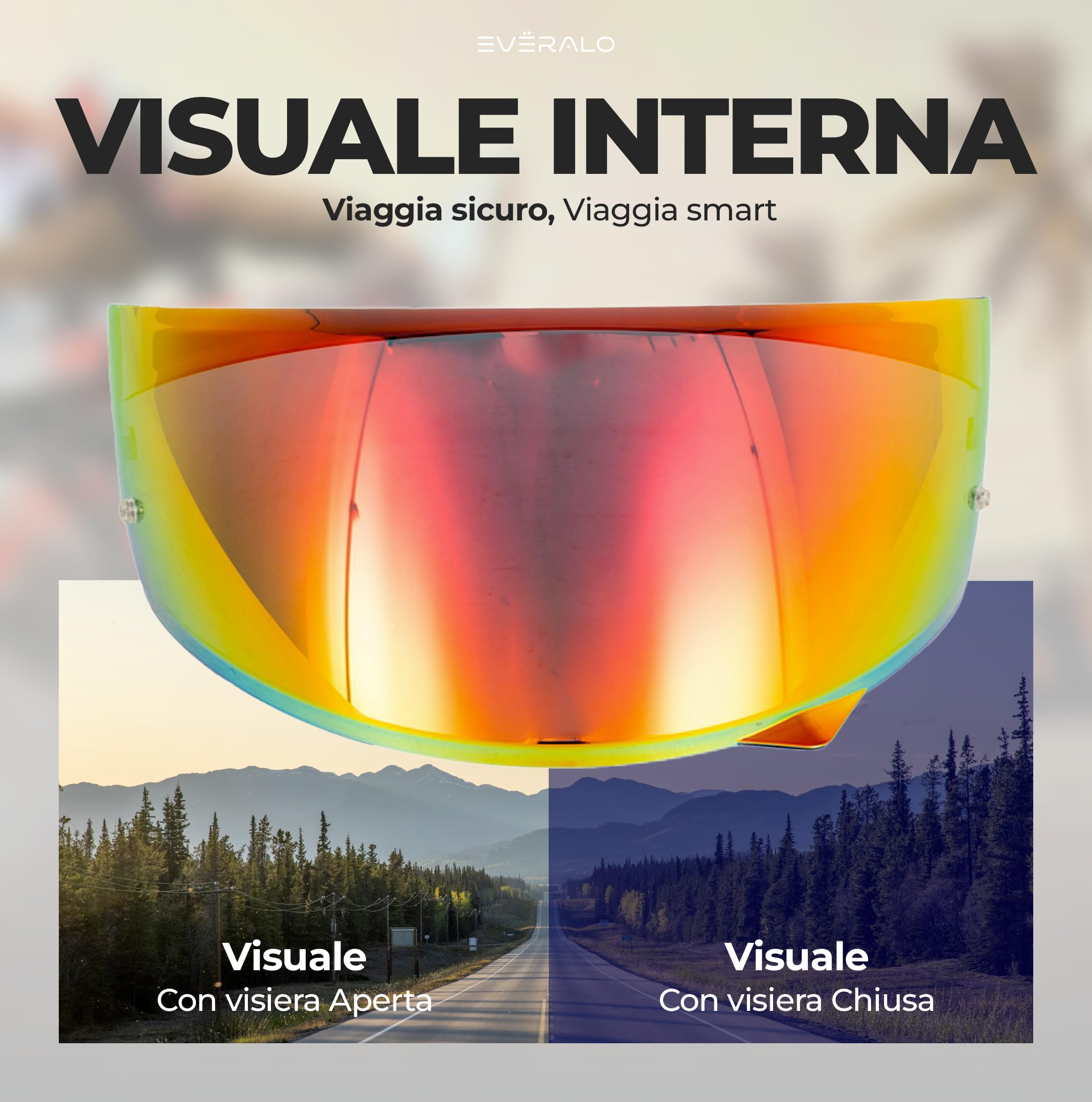Visiera Compatibile con HJC C10 - C71 - HJ34P (Rosso Cromo)
