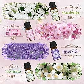 Floral Essential Oils Set, ARVIDSSON Natural Flower Essential Oil for Diffuser, Fragrance Oils for Candle Making, Lavender, Rose, Cherry Blossom, Jasmine, Gardenia and More, Gift for Women
