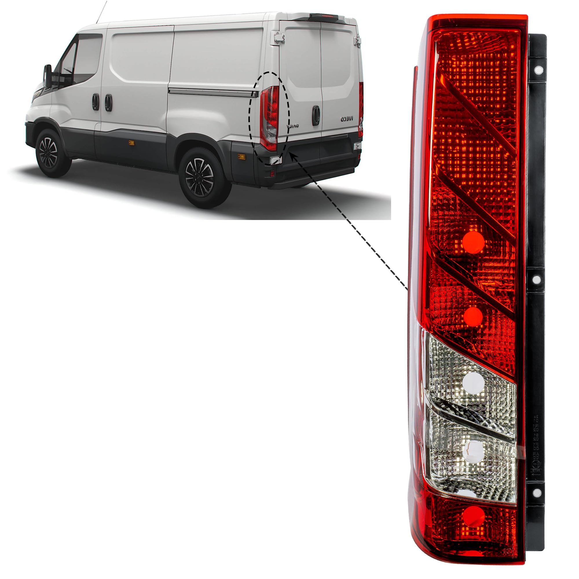 LONGLING Luz Trasera Izquierda Faro Trasero Para Iveco Daily VI 2014-2024