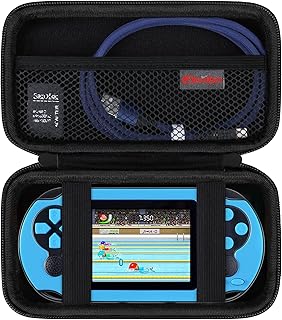 Elonbo Carrying Case Compatible with TaddToy 16 Bit Handheld Game Console for Kids Adults, Classic Retro Video Games Travel Storage Cover Bag, Portable Electronic Game Player Organizer Holder, Black