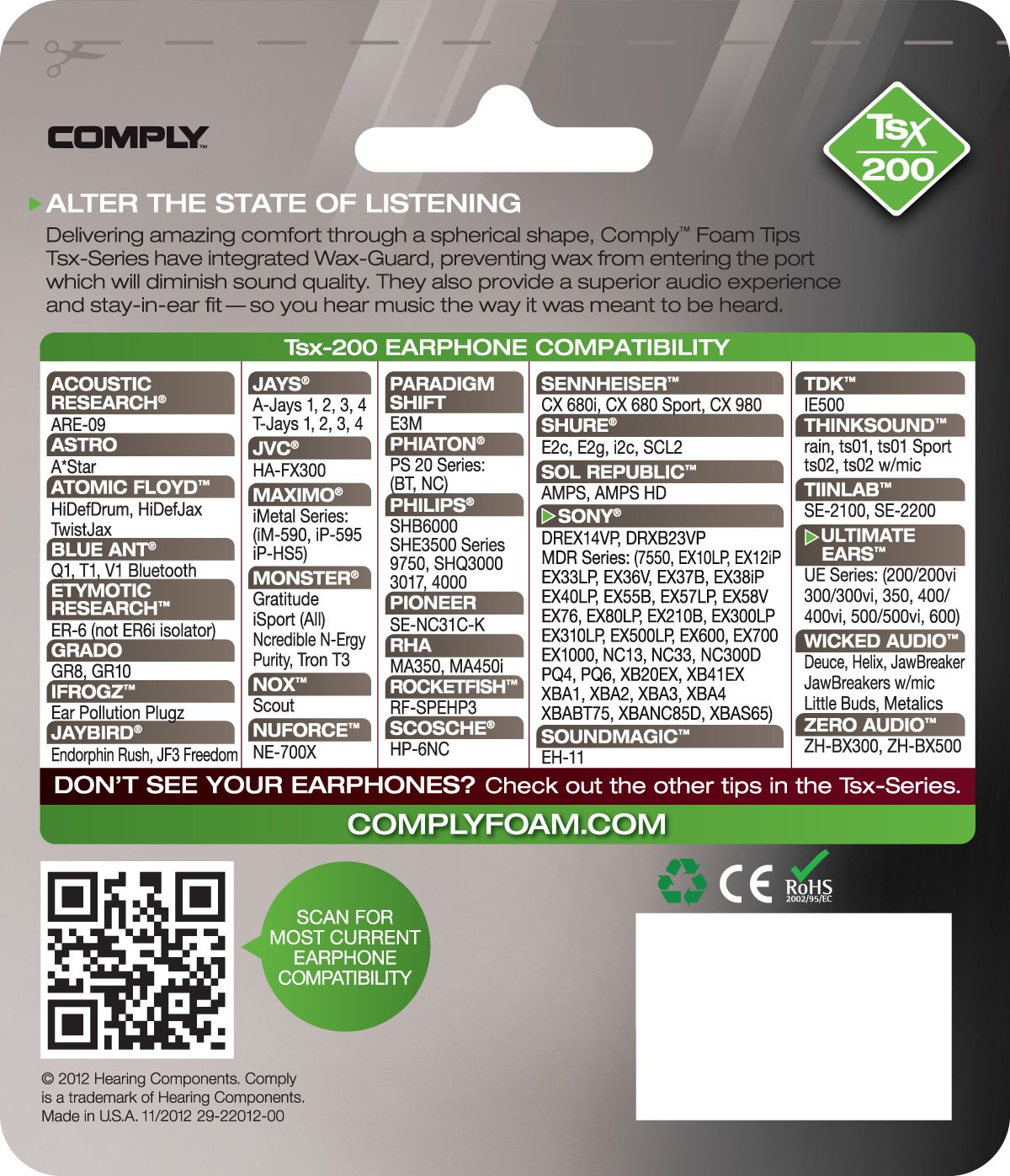 Amazon | COMPLY (コンプライ) イヤホンチップ Tsx-200 ブラック M Amazon | COMPLY (コンプライ) イヤホンチップ Tsx-200 ブラック M