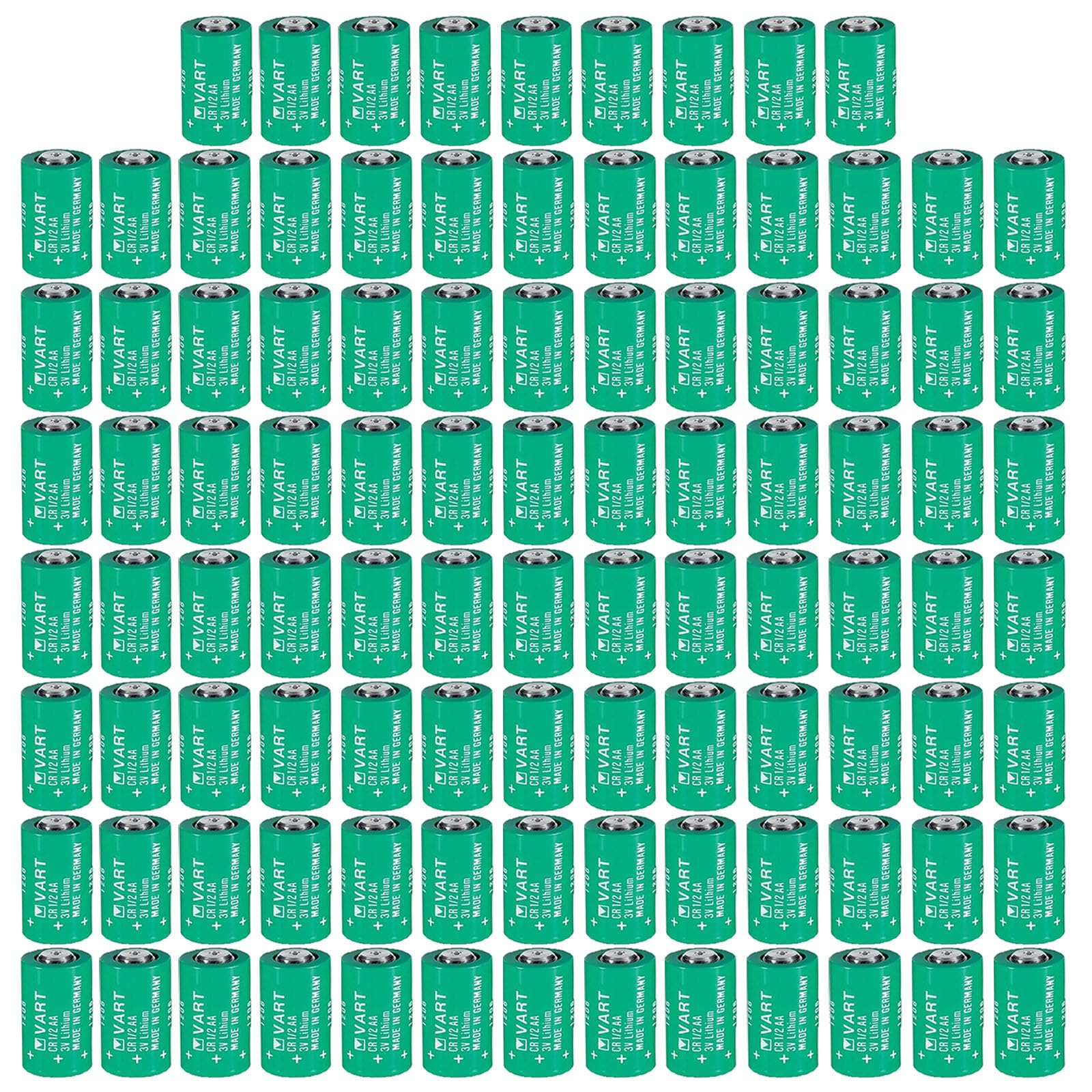 100X Replacement for VART CR1 2AA 3V Lithium Battery CR 1 2AA - 950mAh