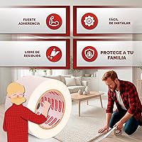 Vista 3 de XFasten Cinta adhesiva de doble cara para alfombras de área, 2 pulgadas x 30 yardas – Cinta antideslizante resistente para alfombras, funciona como