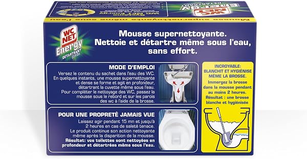 WC NET Energy Poudre Détartrante Total Hygiene System 6 x 60 g - 3