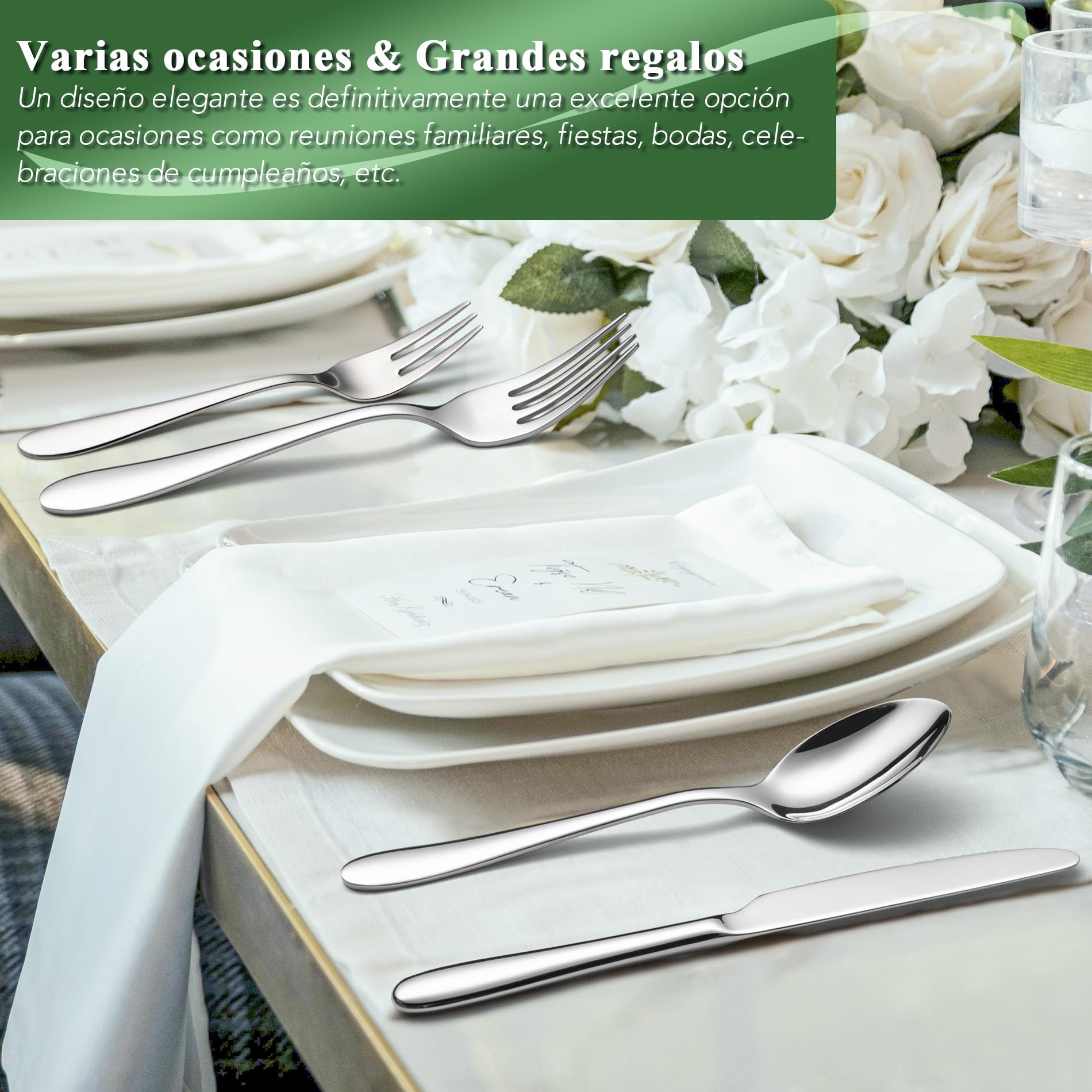 Cuberterias completas 12 personas, EIUBUIE 60 piezas juego de cubiertos | cuberteria clásica, cubiertos acero inoxidable, pulido espejo, apto para lavavajillas, cuchillo cuchara tenedor, Haus/party