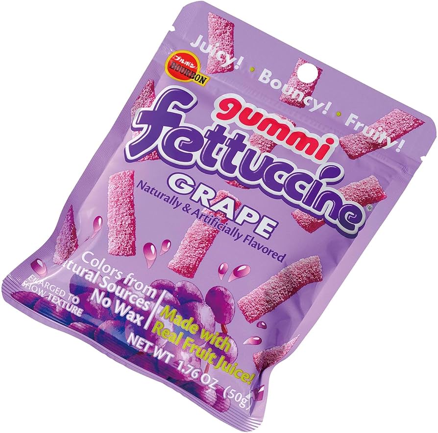 Amazon.com : Bourbon Fettuccine Gummi Grape Candy, 10-Pack