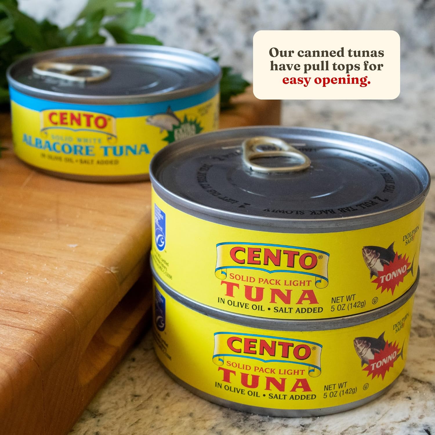 Cento Albacore Tuna in Olive Oil 5 Oz (Pack of 24) High Protein, MSC Certified, Wild Caught, Fresh Solid White Canned Tuna Fish for Snacks, Crackers, Meals - Gluten Free, Non-GMO, Kosher, BPA Free