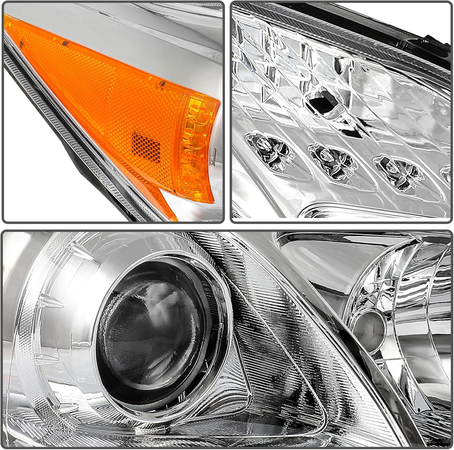 Headlight assemblyCompatible with 2010-2011 for Toyota Prius Model Driver and Passenger Side TO2518122 TO2519122 8117047212 8113047212