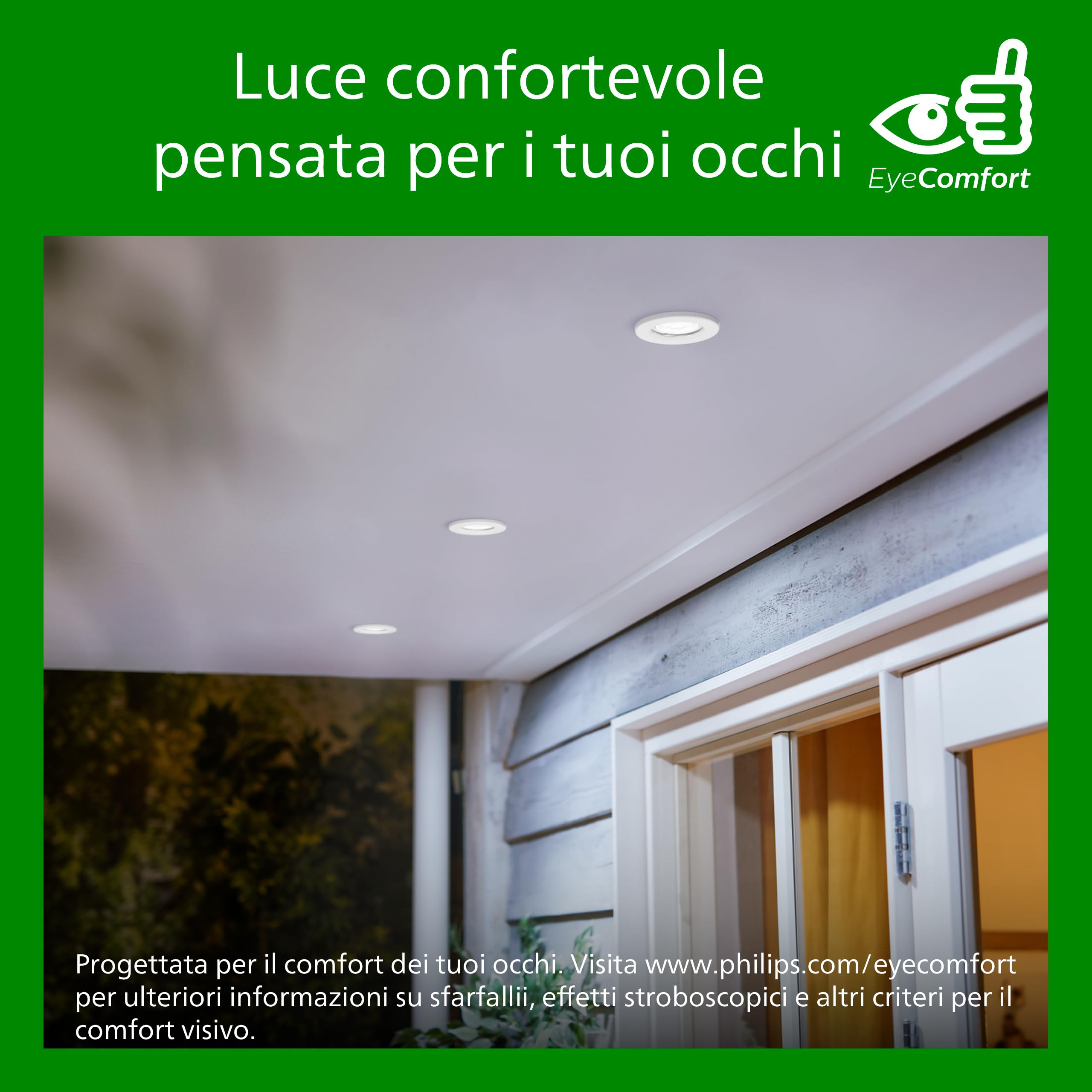 PHILIPS LED Faretto Classe A Ultra Efficiente, 3 Pezzi, 50W, GU10, Luce Bianca Calda