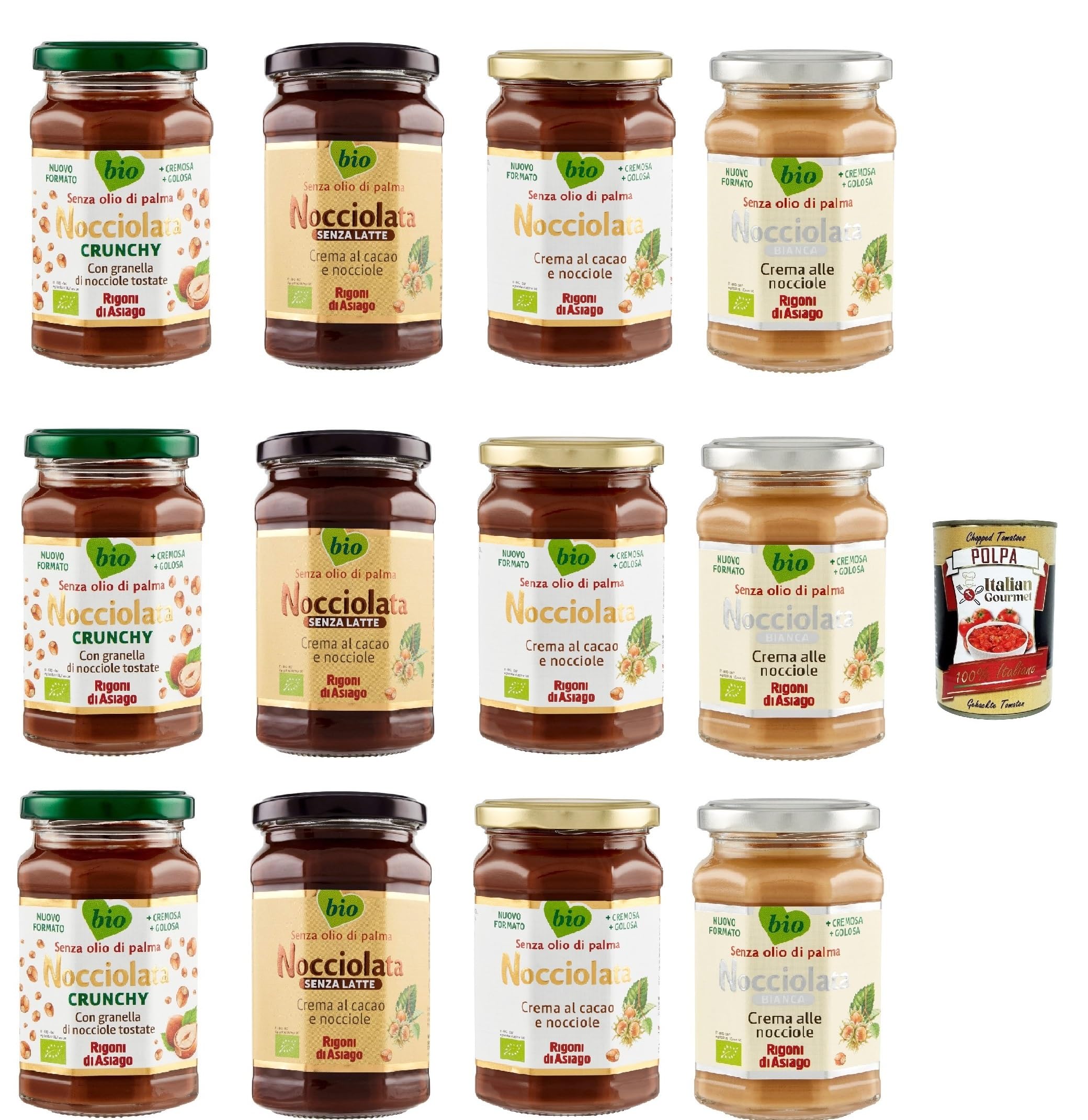 Italian Gourmet Nocciolata Testpaket crema alle nocciole Creme 12 x 250g