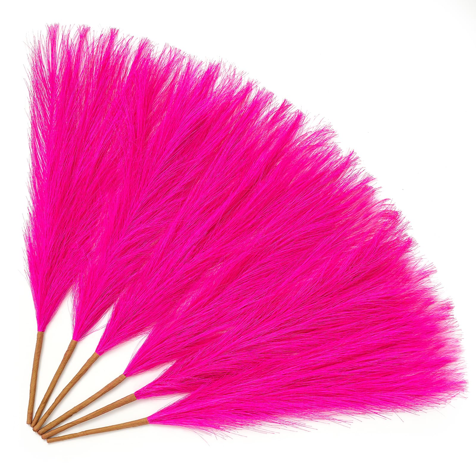 Herbe de la pampa artificielle rose vif pour décoration mariage et maison