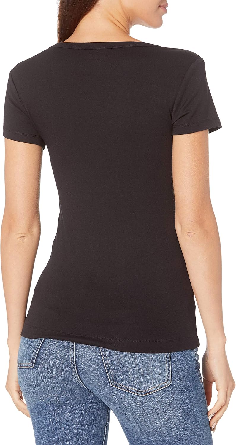 Amazon Essentials Women's Slim-Fit Cap-Sleeve Scoop Neck T-Shirt, Pack of 2 - Image 3