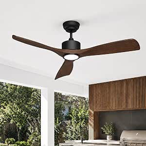 GREENEVER 52" Ceiling Fan with Light, Remote, Indoor & Outdoor, DC Motor