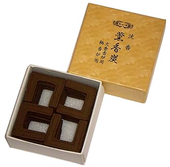 Amazon.co.jp: 玉初堂のお線香 沈香薫香炭 角型 小20枚 #862