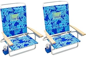 Tommy Bahama 5-Position Ergonomic Beach Chairs, Set of 2