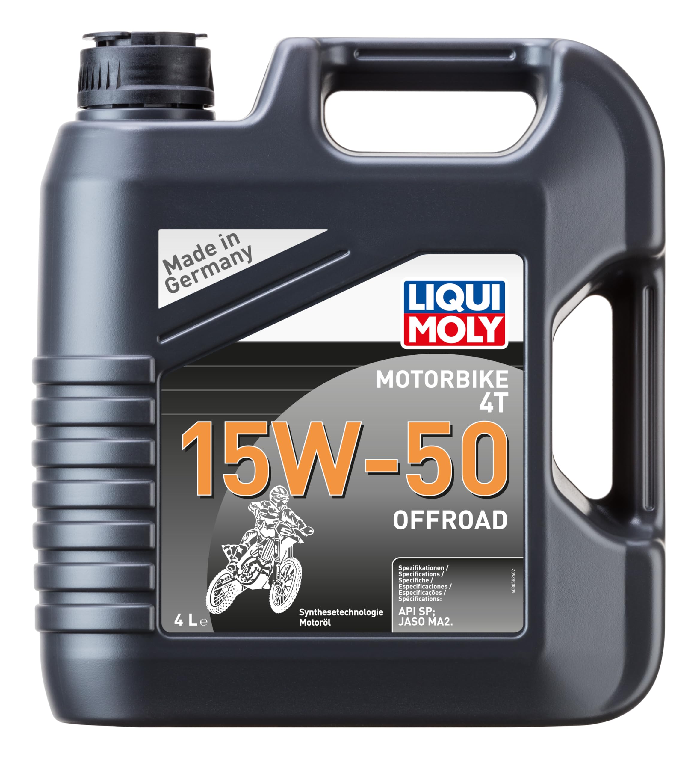LIQUI MOLY Motorbike 4T 15W-50 Offroad | 4 L | Motorrad Synthesetechnologie Motoröl | Art.-Nr.: 3058