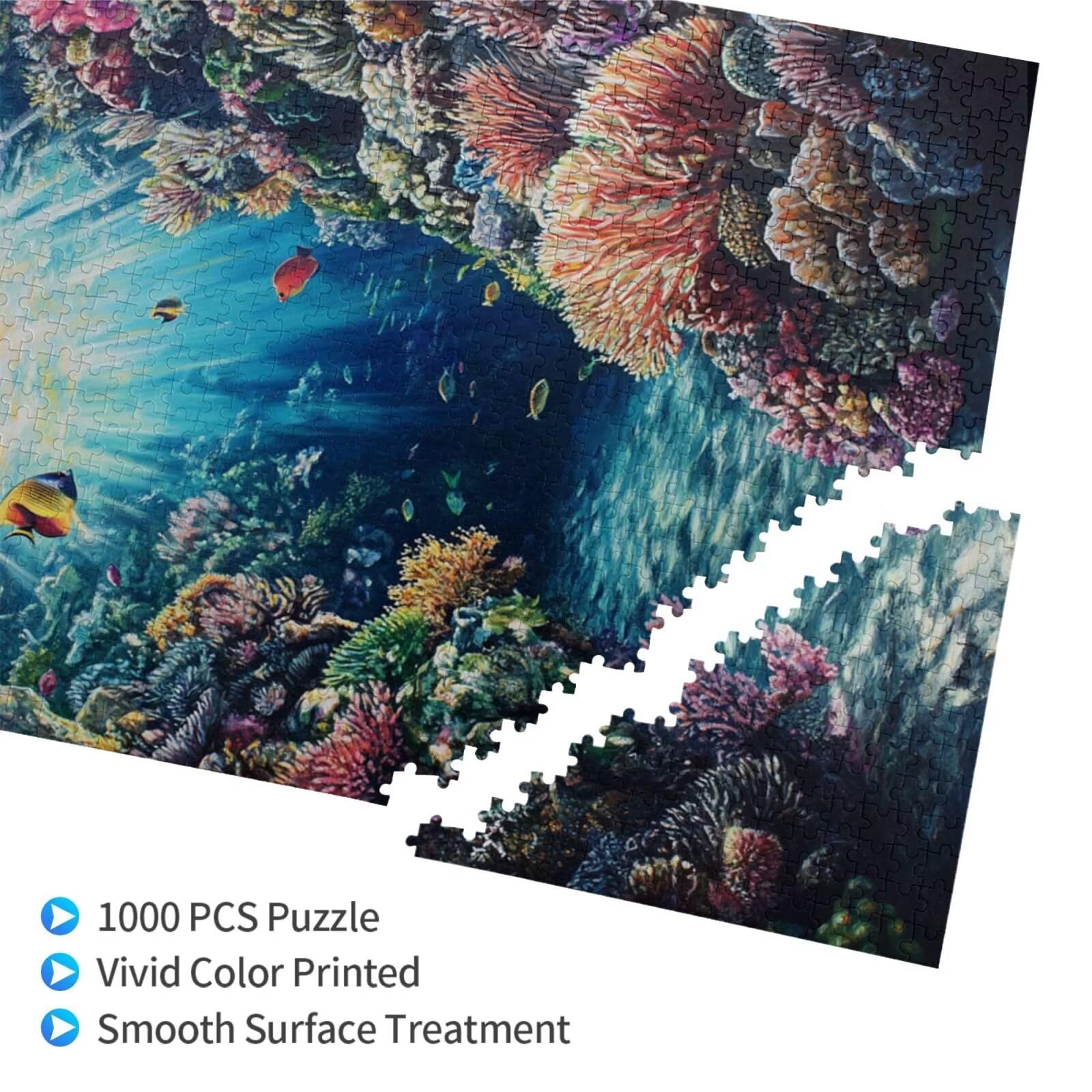 Océan Puzzle Corail 3000 Pièces Adultes, DIY Puzzles Classiques Art avec Boîte d'emballage et Photos de Référence, Relaxation/Soulagement du Stress/Jeux Amusants, Creatif Cadeau pour Femme M-1736