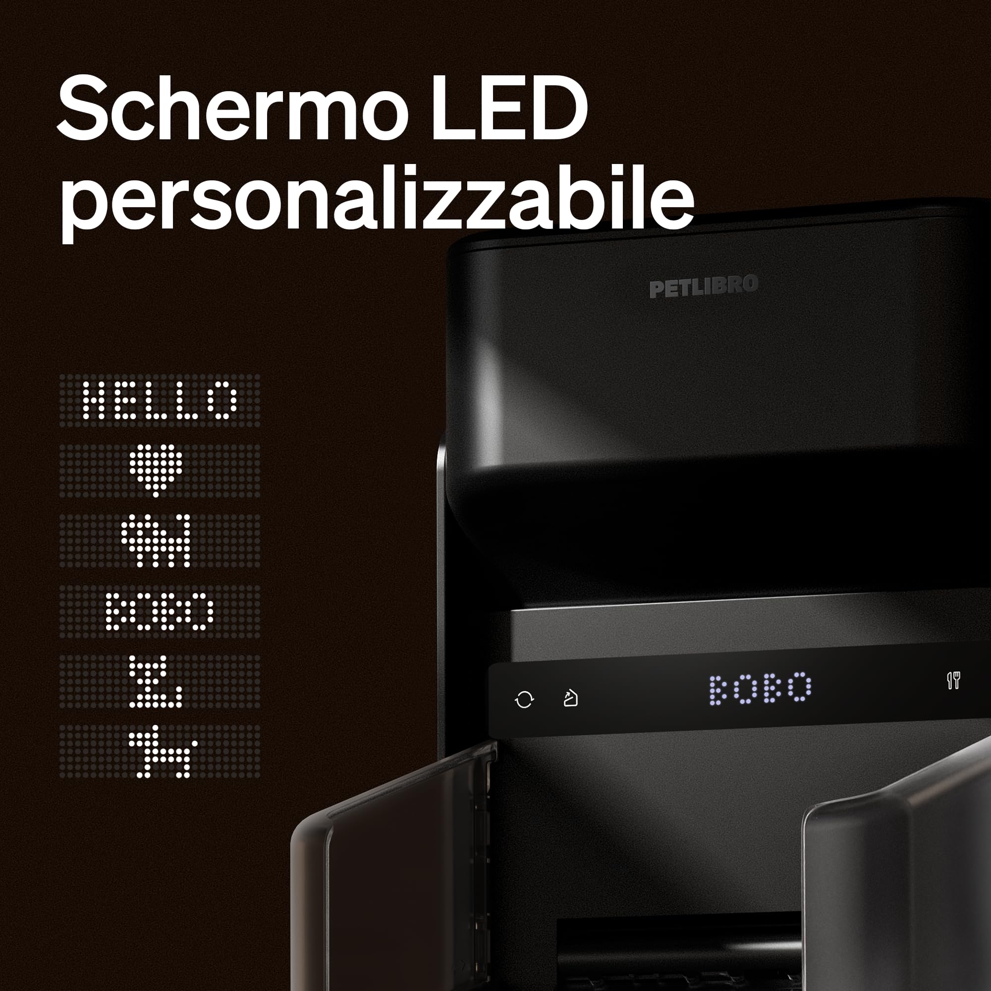 PETLIBRO Distributore automatico di cibo per gatti RFID 5G Wi-Fi, distributore automatico di cibo per gatti con sensore Collar, distributore automatico per gatti con app, 1-10 pasti, 3L, nero