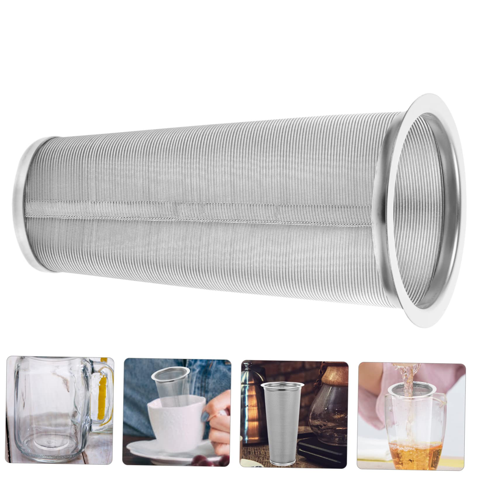 OUNONA 3pièces Filtre à Café Et Infuseur De Thé Acier Inoxydable Filtre Portatif Réutilisable Forme De Cone Pour Préparer Café Et Thé à Domicile Ou Bureau