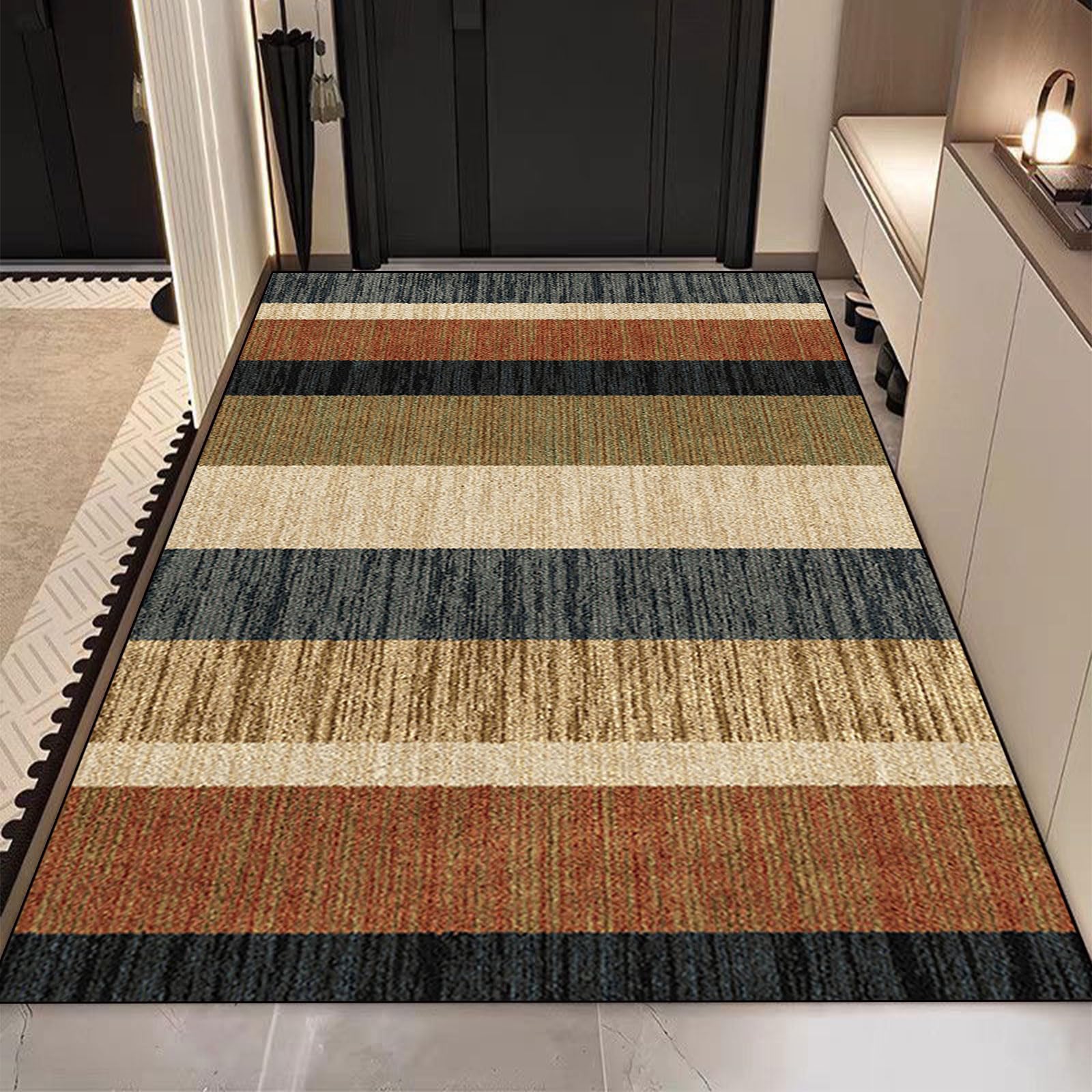 Tappeto Passatoia Cucina 80 x 210 cm Lavabile Antiscivolo Moderno Tappeto da Corridoio Resistente Facile da Pulire per Ingresso Soggiorno Corridoio, D