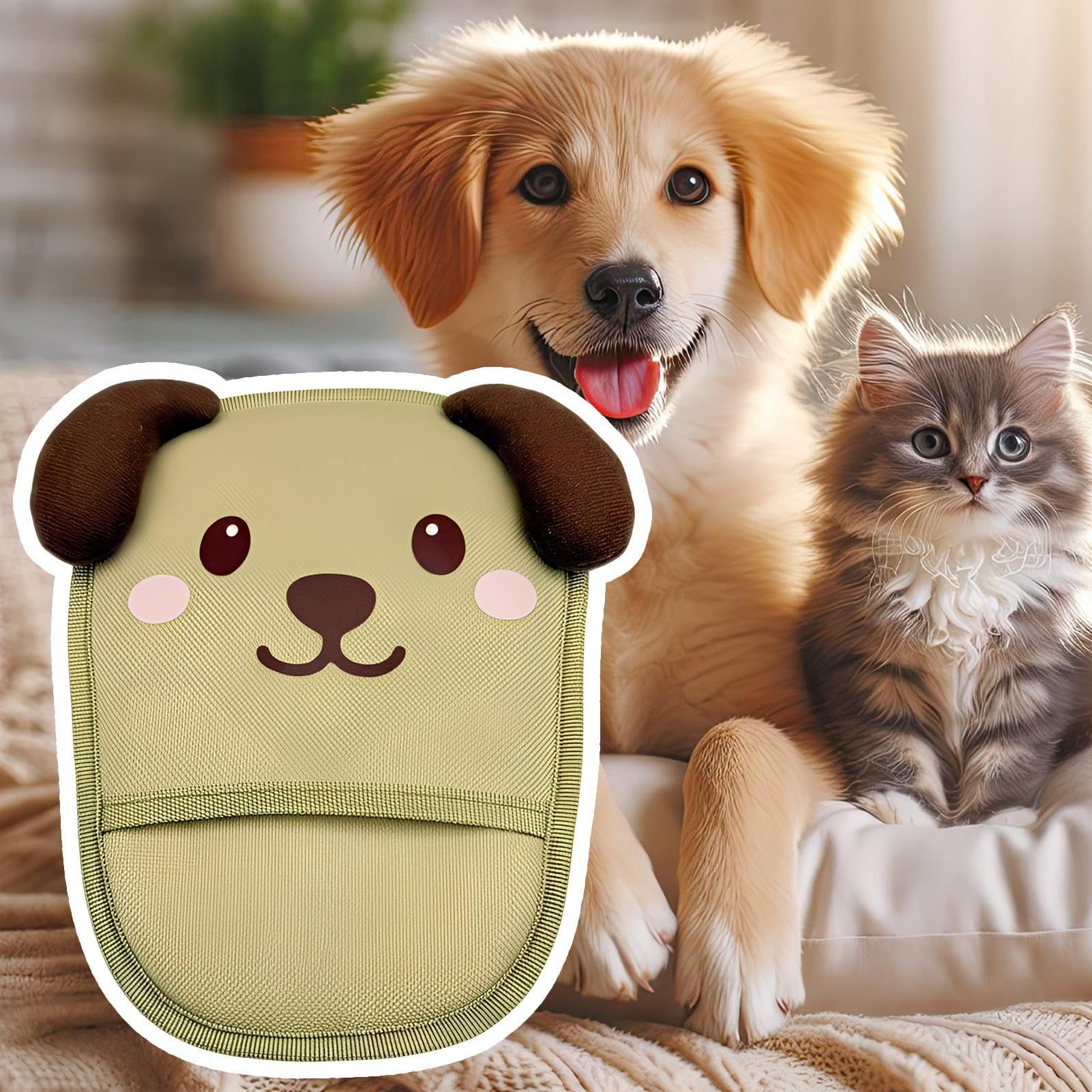 Guanti per la rimozione dei peli degli animali domestici, guanti elettrostatici riutilizzabili per rimuovere facilmente la pelliccia da divano, tappeti, sedili auto e mobili, ideali per cani e gatti