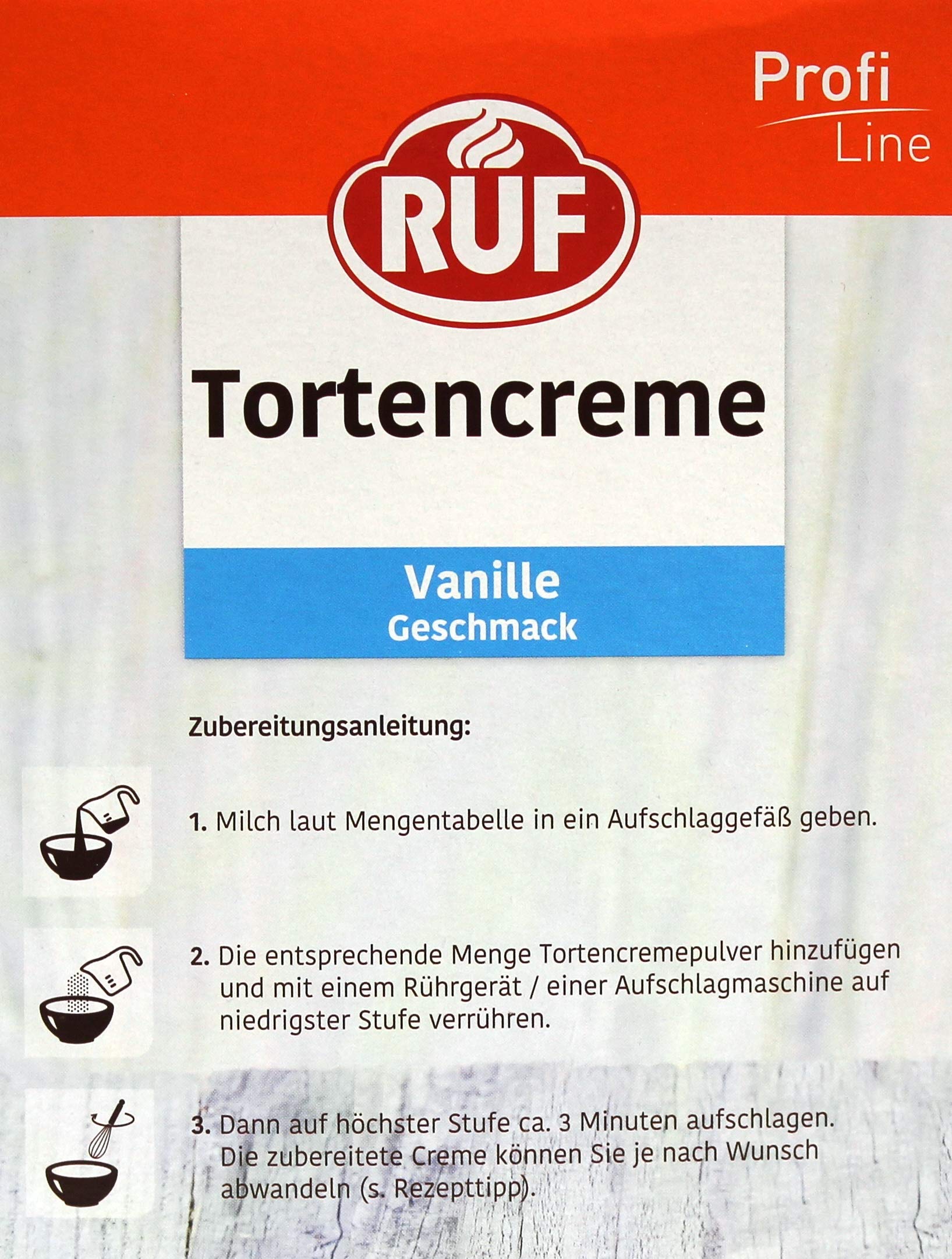 RUF Tortencreme Vanille, 5er Pack (5 x 1 kg)