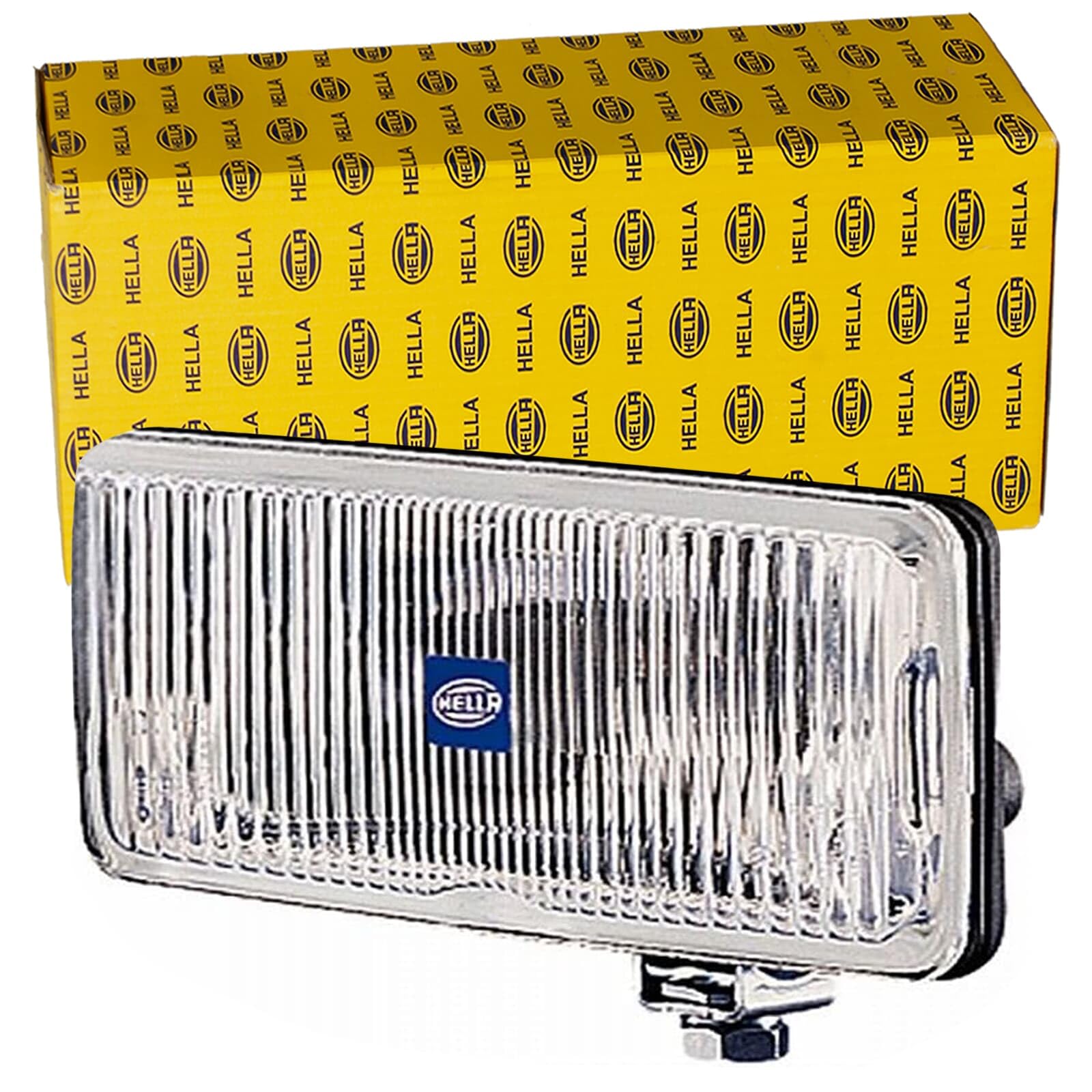 HELLA Halogen Reflektor dalekosiężny - Comet 550 - 12V - prostokątny - Liczba referencyjna: 17.5 - SAE - ryflowana szyba rozpraszająca reflektora - przezroczysty - 1FD 005 700-471