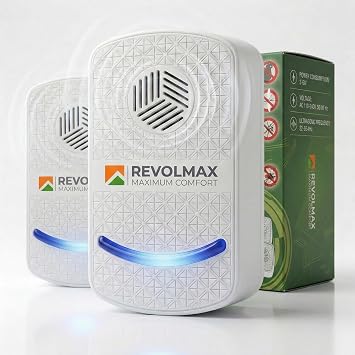 RX-78, Ultrasonic Pest Control Repeller - Electronic & Ultrasound, Indoor Plug-in Repellent - Get rid of - Rodents, Mice, Squirrels, Bats, Insects, Bed Bugs, Ants, Fleas, Spiders, Roaches 2Pack