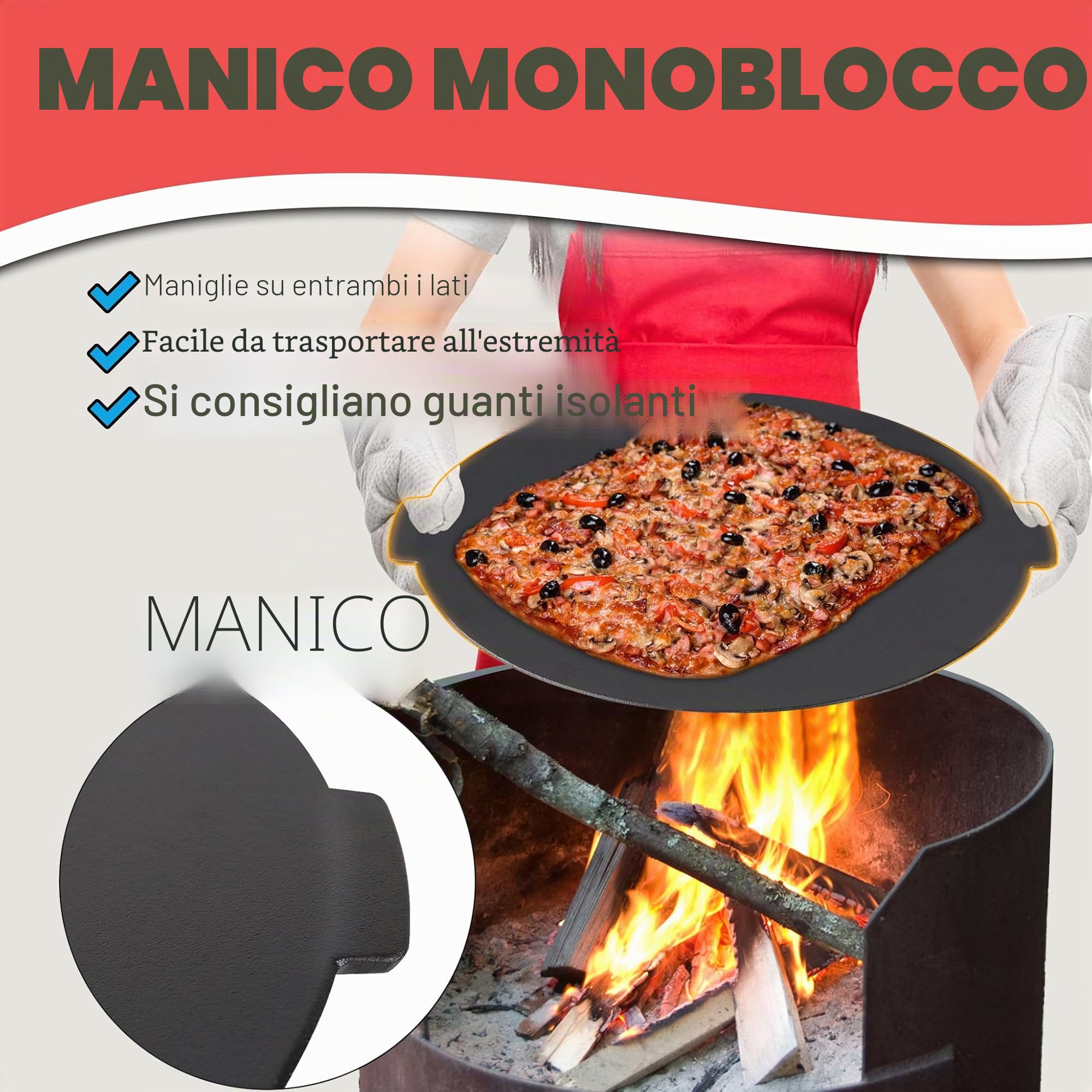 Froadp Piastra Ghisa Barbecue per Campeggio Tappetino per Grigliare a Gas o a Carbonella Padella per Grigliare con 3 Gambe e Borsa per Riporlo Barbecue Accessori per Feste in Giardino (Ø45cm)