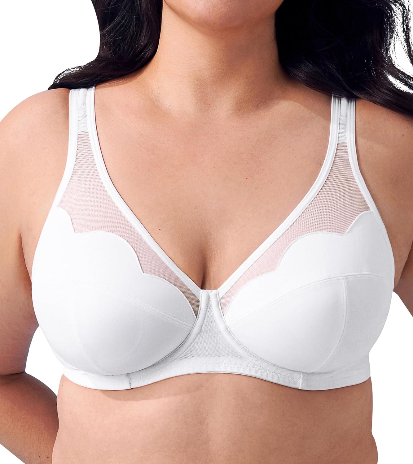 Women's Underwire Bra Full Coverage Plus Size Mesh Minimizer Bra for Large Breast