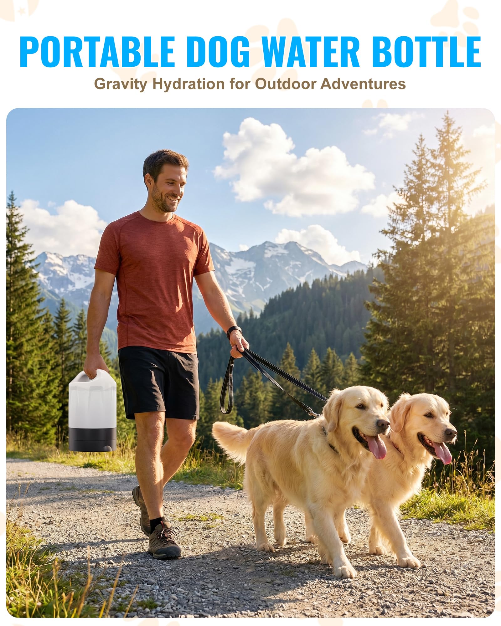 Automatische Hundewasserflasche, tragbar, D2510, ohne Filter