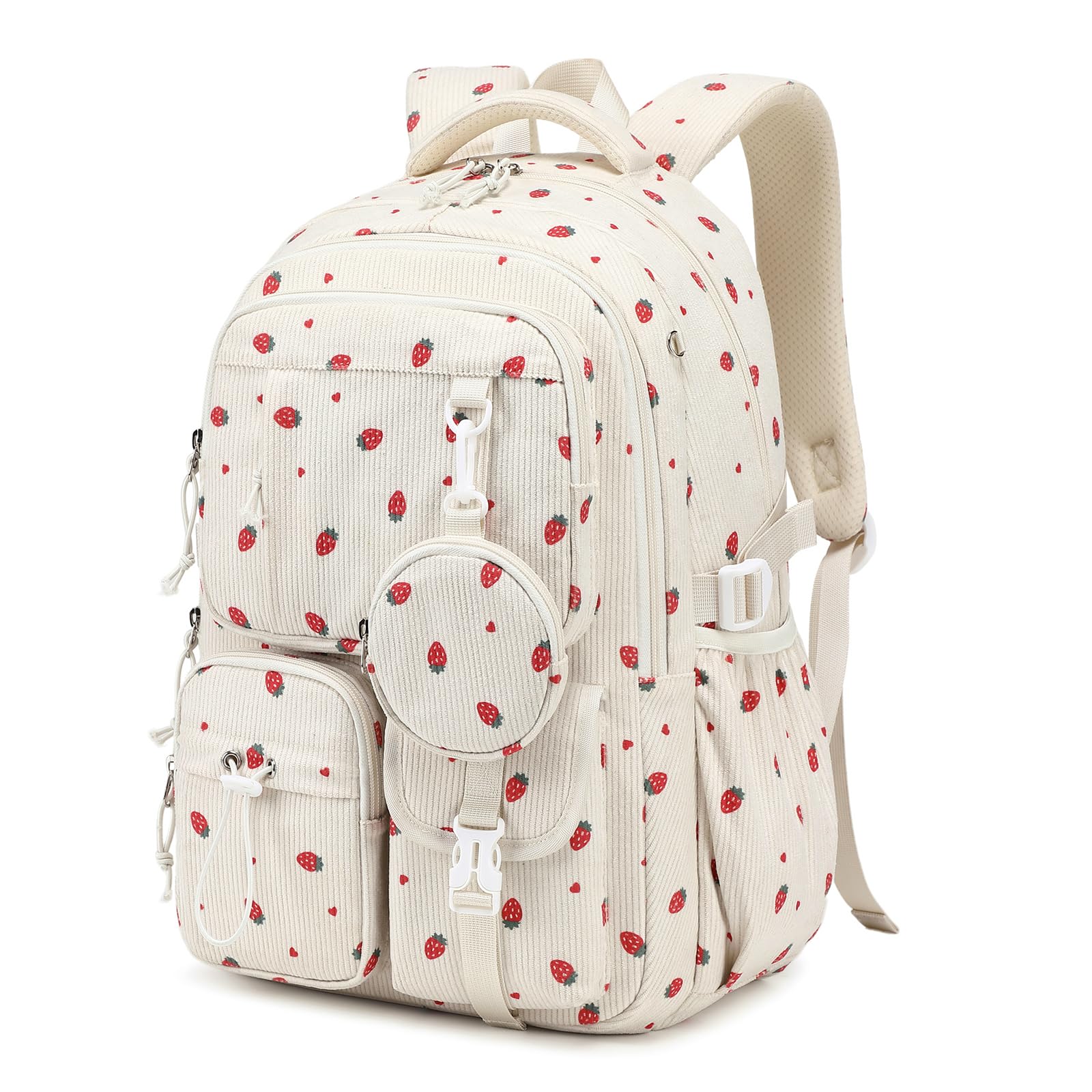 Sisipoet Rucksack Mädchen, Schulrucksack Teenager für Mädchen 1. - 5. Klasse mit Niedlichem Münzbeutel, Modischer Schulranzen mit Atmungsaktivem Design, Lässiger Kinderrucksack für Schule und Reisen