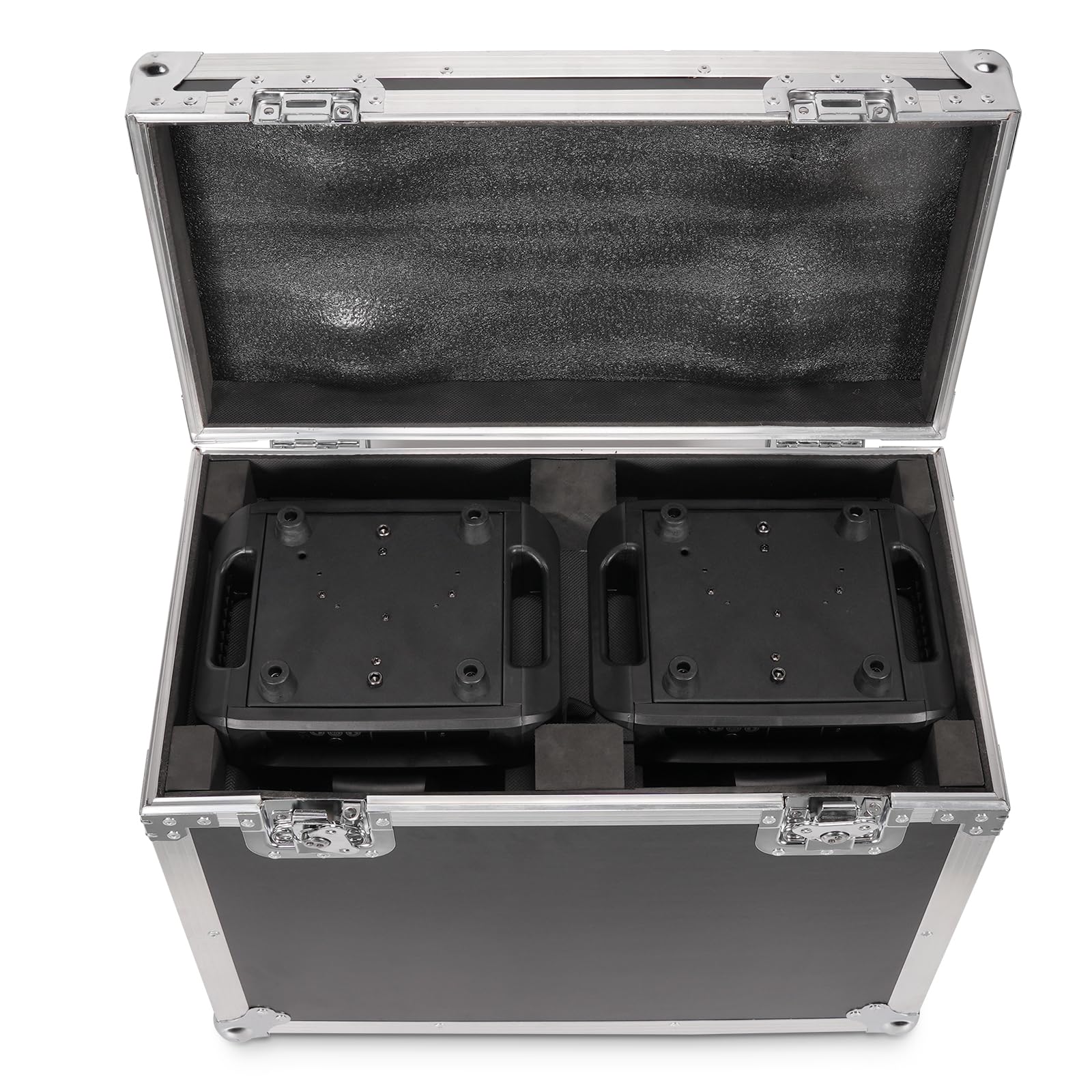 61 x 33,5 x 61 cm. Das Flight Case bietet Platz für 2 LED-Bühnenlichter mit beweglichem Kopf, einfach zu verstauen und zu transportieren und schützt die Party-Lichter
