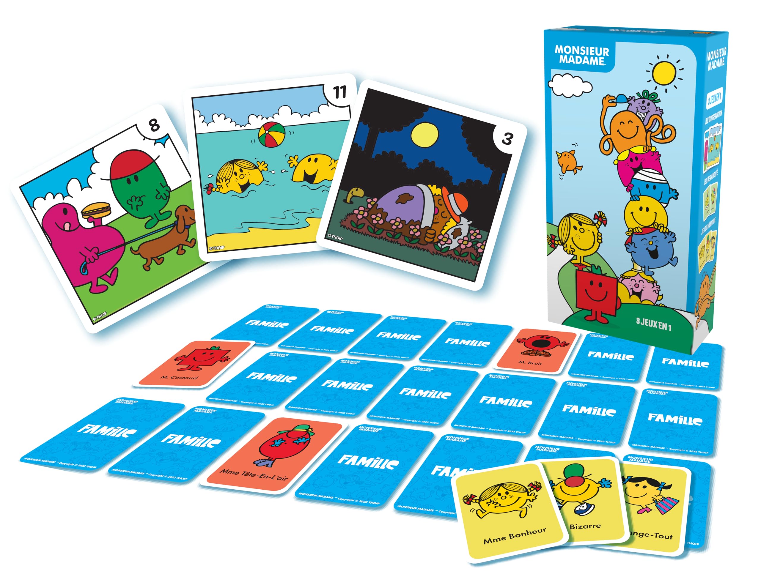 Topi Games | Herr Frau | Gesellschaftsspiel pädagogisches und lustiges Gesellschaftsspiel | Beobachtung, Erinnerung und Schnelligkeit | 3 Spielmodi | 2 bis 8 Spieler | Kartenspiel | 15 Minuten |