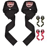 FIGHTSENSE Lifting straps for weightlifting, Gym wrist straps for men women, Neoprene Padded Cotton Weightlifting Straps for Bodybuilding, Powerlifting, Deadlifting and strength training