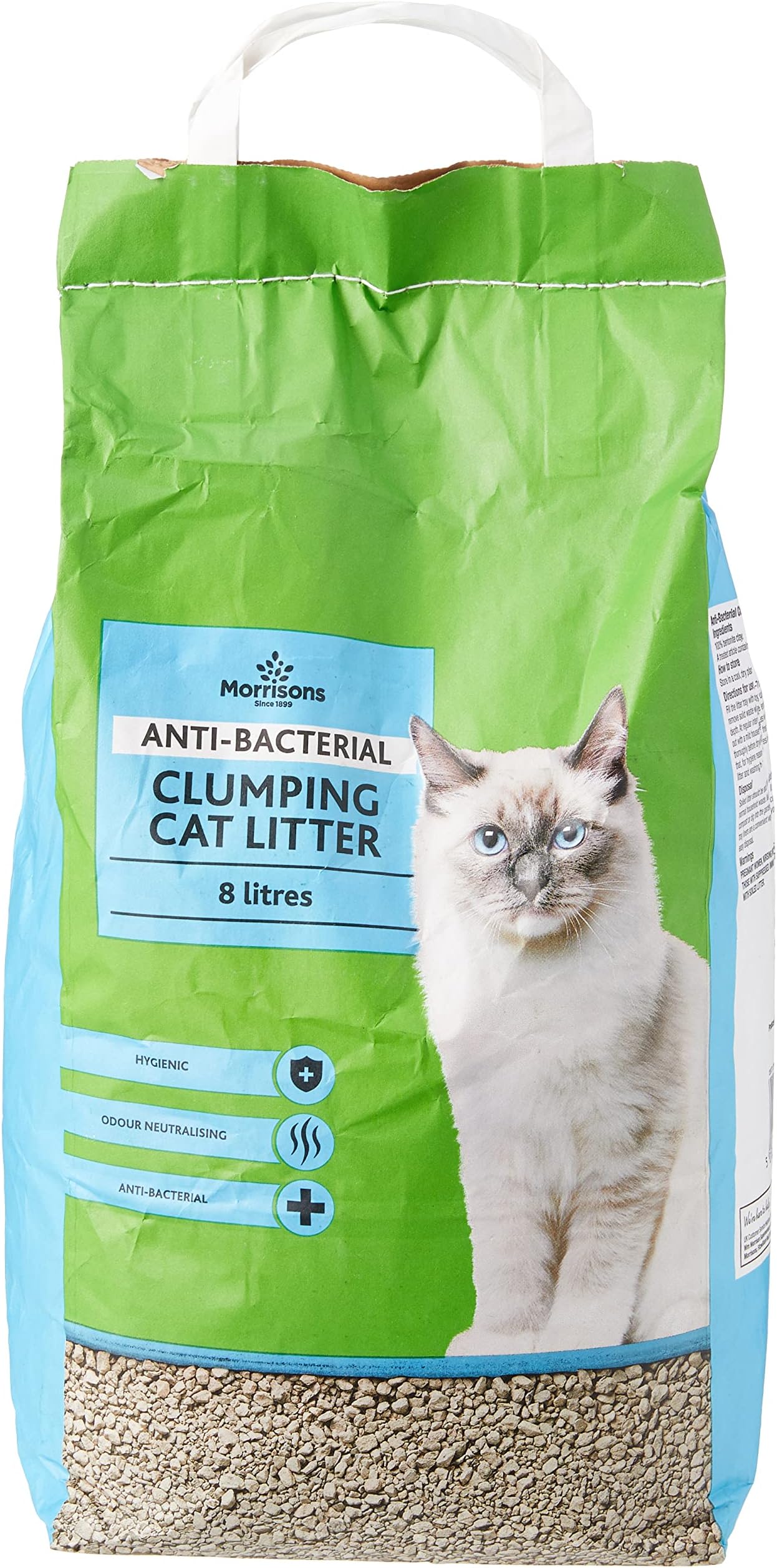 Morrisons AntiBacterial Cat Litter Clumping, 8L Amazon.co.uk Pet Supplies