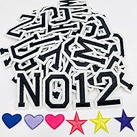 Vista 7 de Jongdari 30 piezas de números para planchar para ropa, pequeños parches de números bordados con adhesivo planchado, 3 juegos de 0-9 apliques