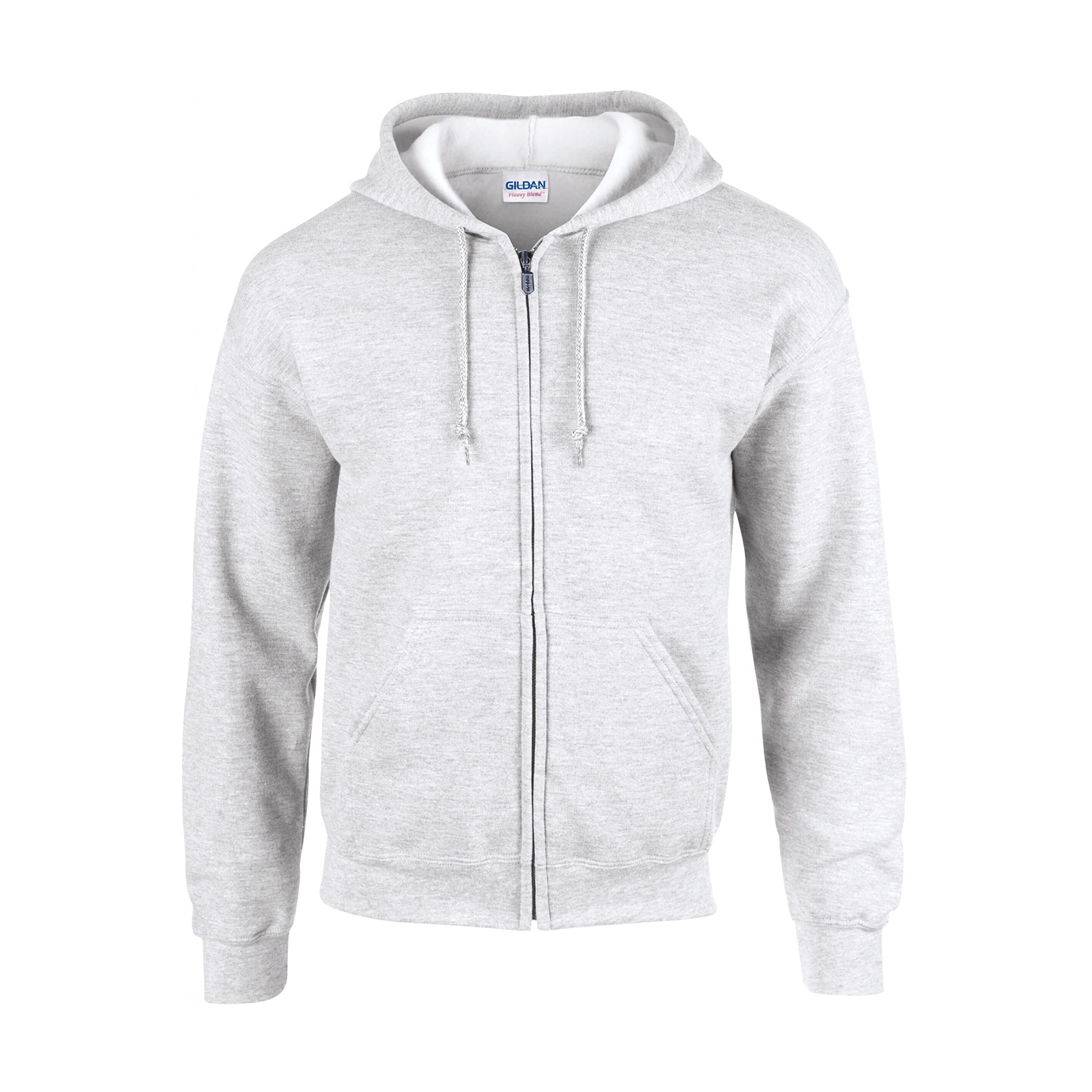 Gildan 18600 Heavy Blend Adult Full Zip Hooded Sweatshirt Ash Grey M C