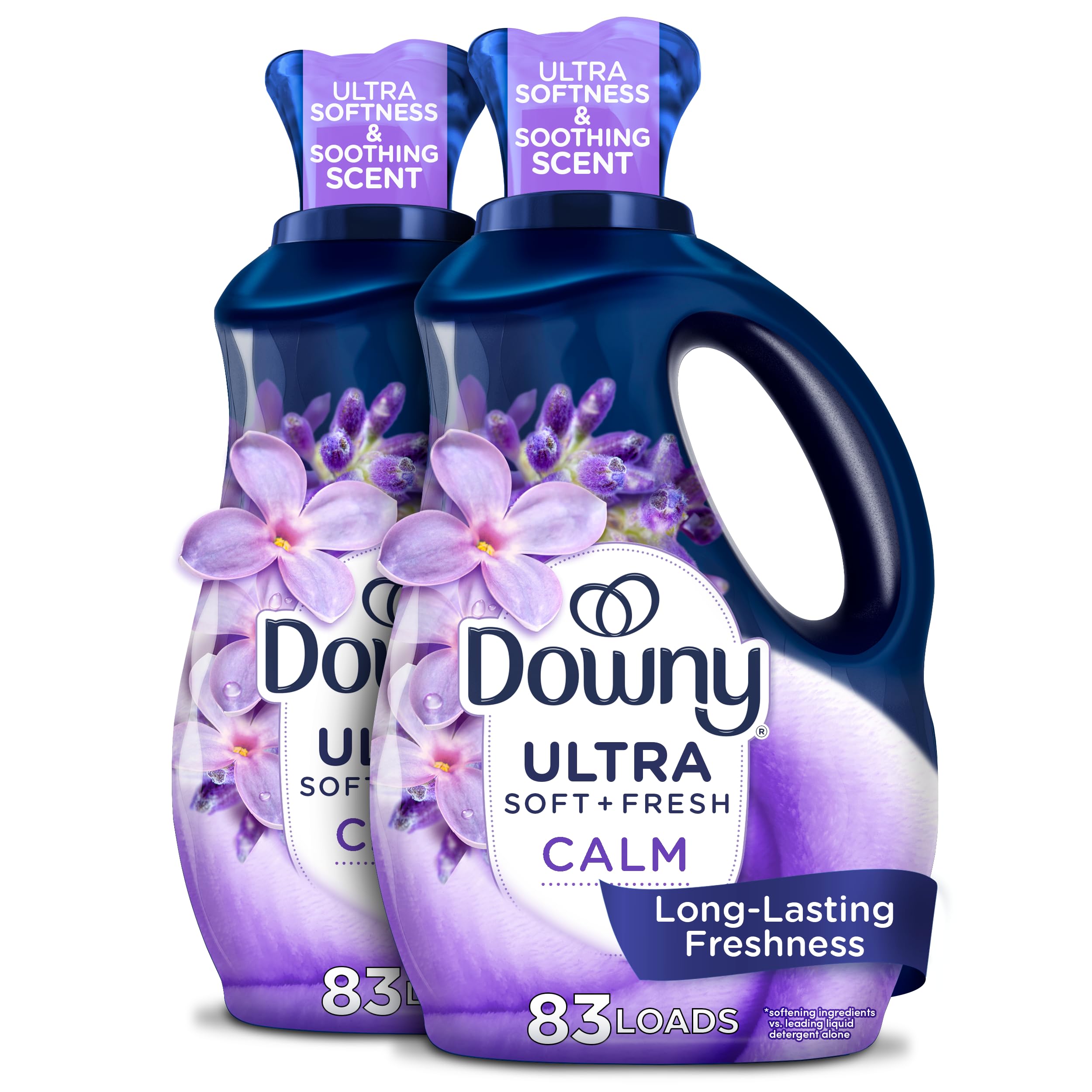 Downy Infusions CALM Liquid Fabric Softener, Soothing Lavender And Vanilla Bean, 56 Fl Oz, Fabric Conditioner For Softness And Scent