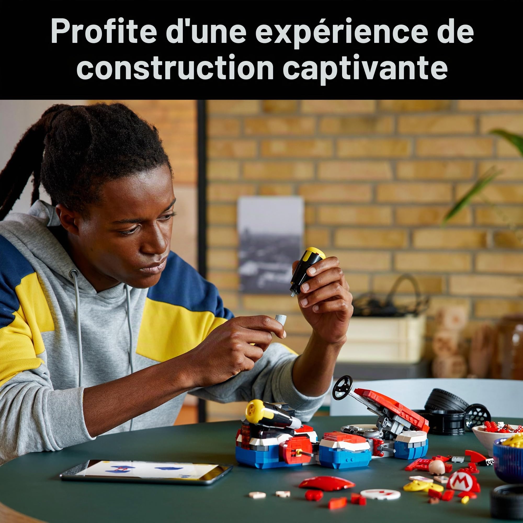 BRICK Flip Lego Mario Kart : Mario & Standard Kart (72037) avec Polybag Lego Toad (30702)