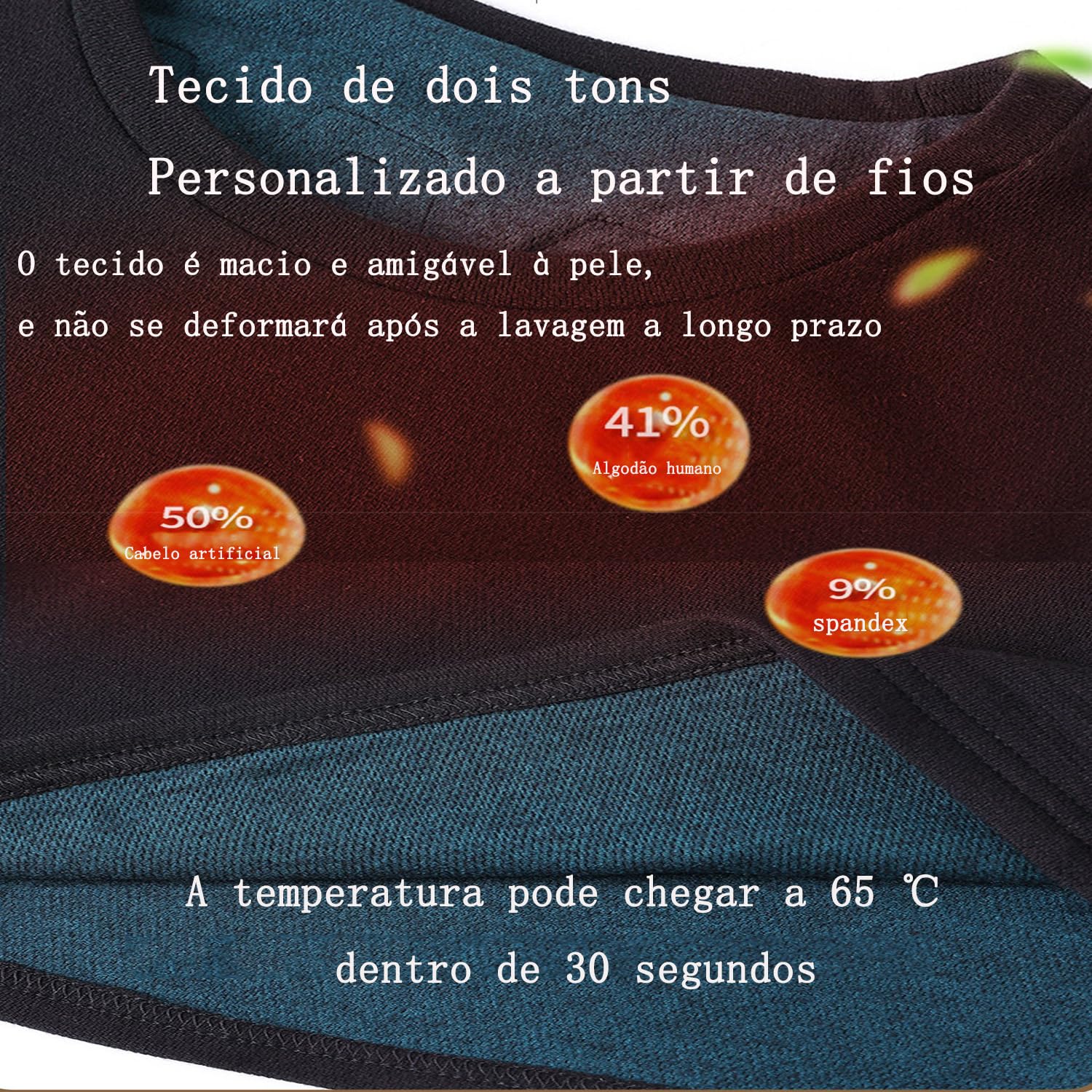 Ropa interior térmica térmica para parejas con cuello redondo y carga USB (excluyendo el banco de energía)